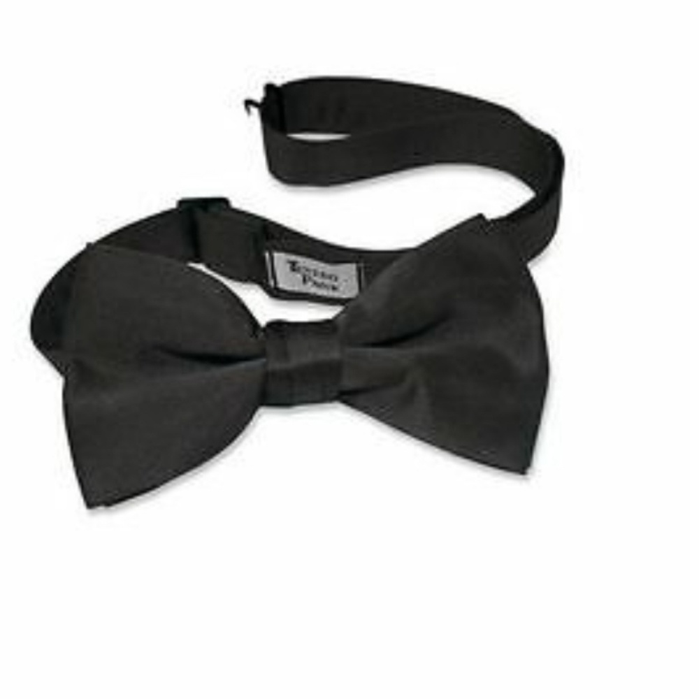 Tuxedo Park Black Satin Bow Tie